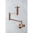 thumbnail image 3 of Kingston Brass KS810DXAC Concord Wall Mount Pot Filler Faucet, Antique Copper, 3 of 8
