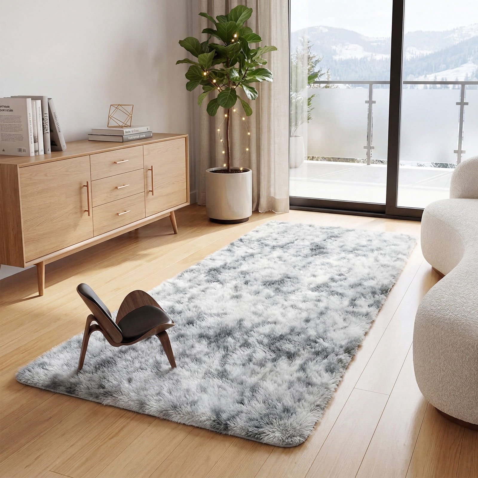 YEERSWAG Area Rugs for Living Room Shaggy Area Rug Indoor Anti-Skid Washable Fluffy Rug,Bedroom Dining Room Carpet Floor Mat,32" x 63"