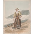 thumbnail image 3 of Alfred Diston 15x18 Black Modern Framed Museum Art Print Titled - Woman of Ycod El Alto, Tenerife (1828), 3 of 5
