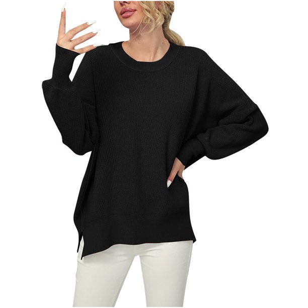Suéteres para mujer Suéteres de otoño Cuello redondo Moda Manga larga Suéter suelto Tops Blusa de punto Odeerbi ODB-5