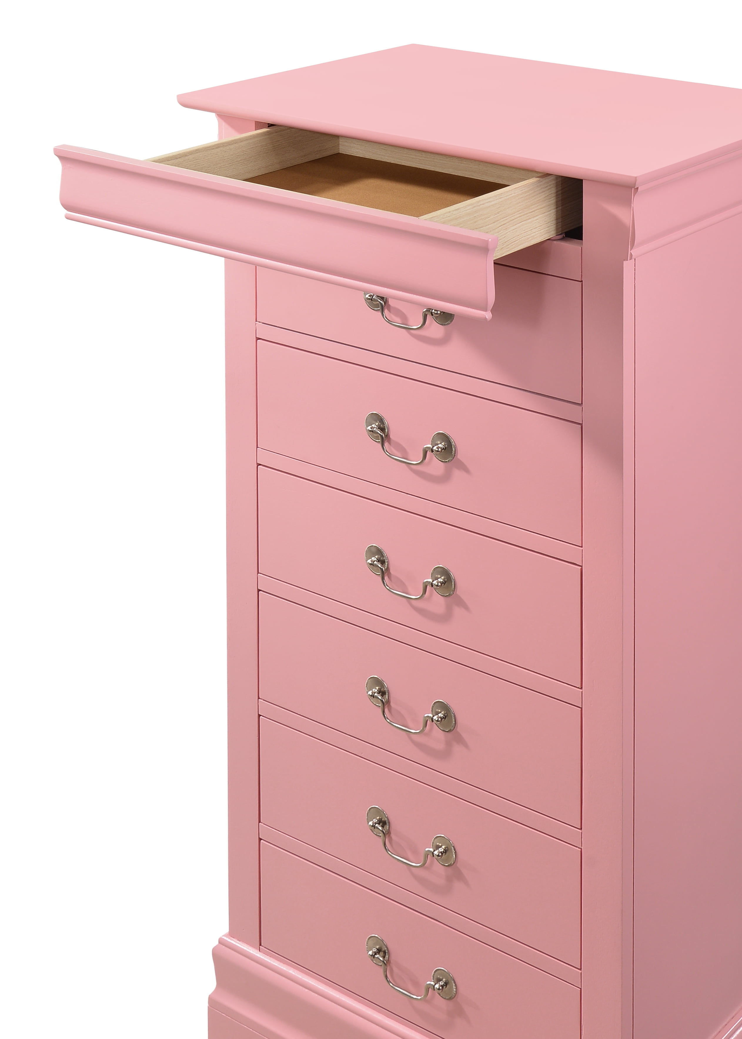 Glory Furniture Louis Phillipe Lingerie Chest in Pink Color