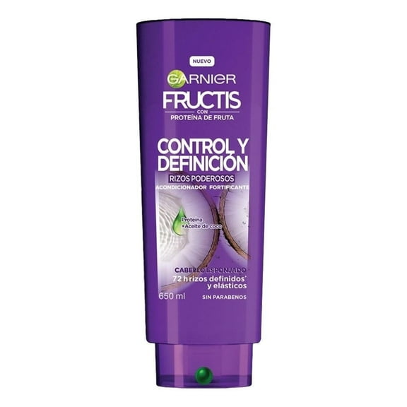 Acondicionador Garnier Fructis control y definición rizos poderosos 650 ml