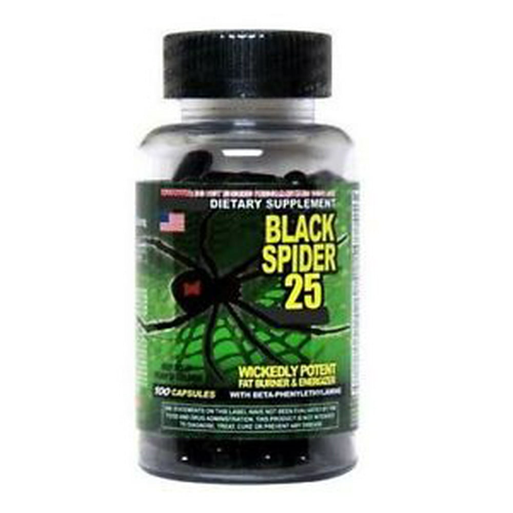 Cloma Pharma Black Spider 25 Fat Burner / Weight Loss 100 Capsules
