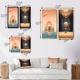 thumbnail image 4 of Designart "Futurisme Graphique Rétro Architectural Bliss IV" Art Mural Encadré Paysage Abstrait Ensemble de 2 - Toile Encadrée Rose Moderne pour Décoration de Salon, 4 of 6