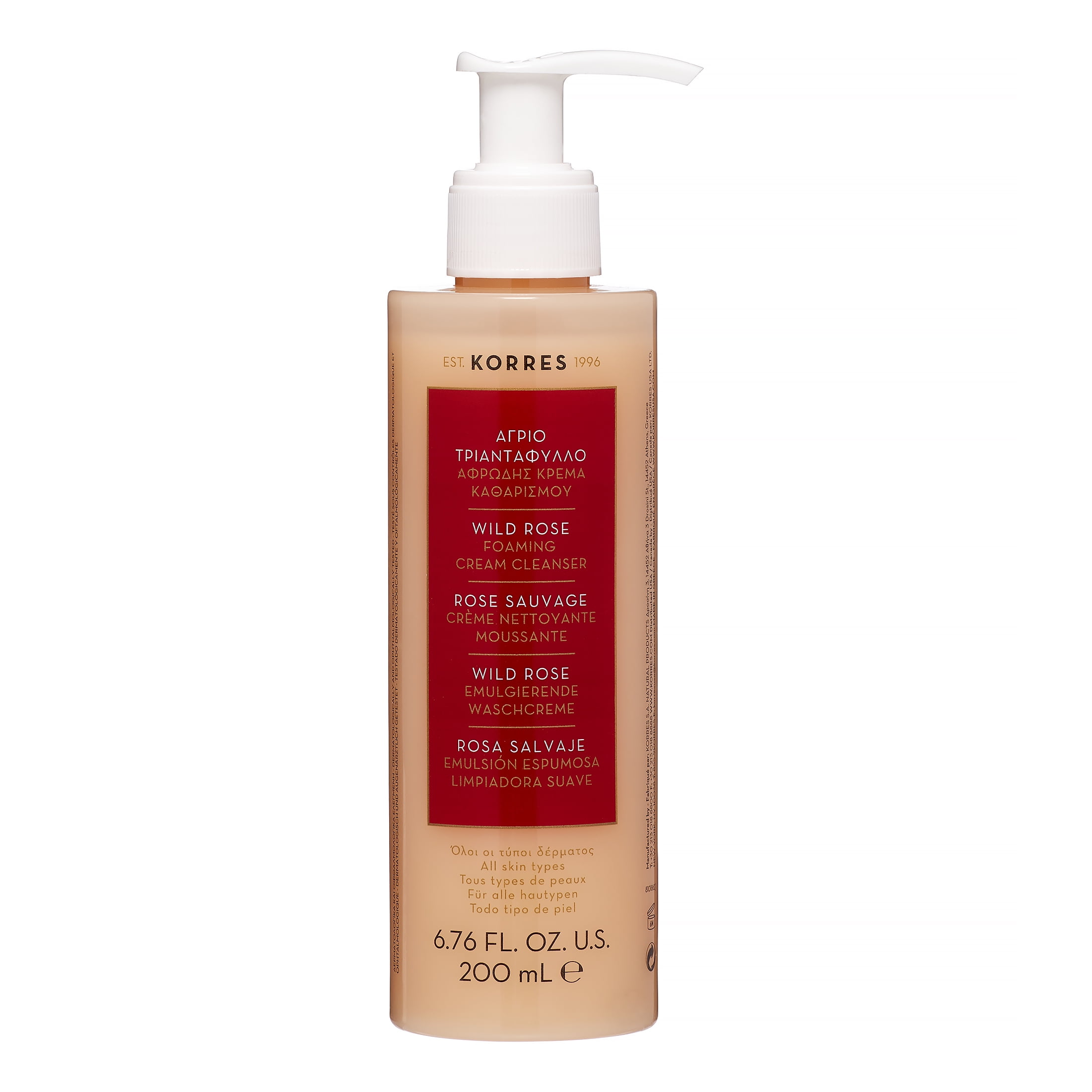 Korres Korres Wild Rose Foaming Cream Cleanser, 6.7 Oz