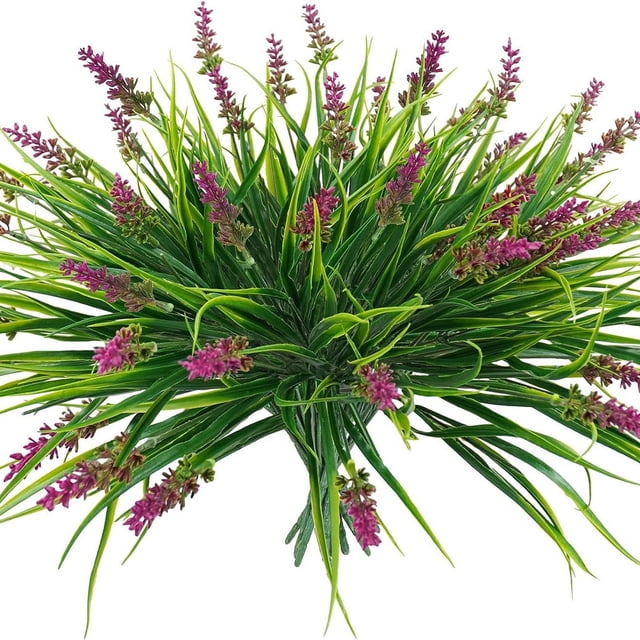 LCXmlly Fake Plant Realistic Looking Vibrant Color Non Withering Simulation Lavender Fake Plants Easy Maintenance Artificial Greenery Plants 6Pcs