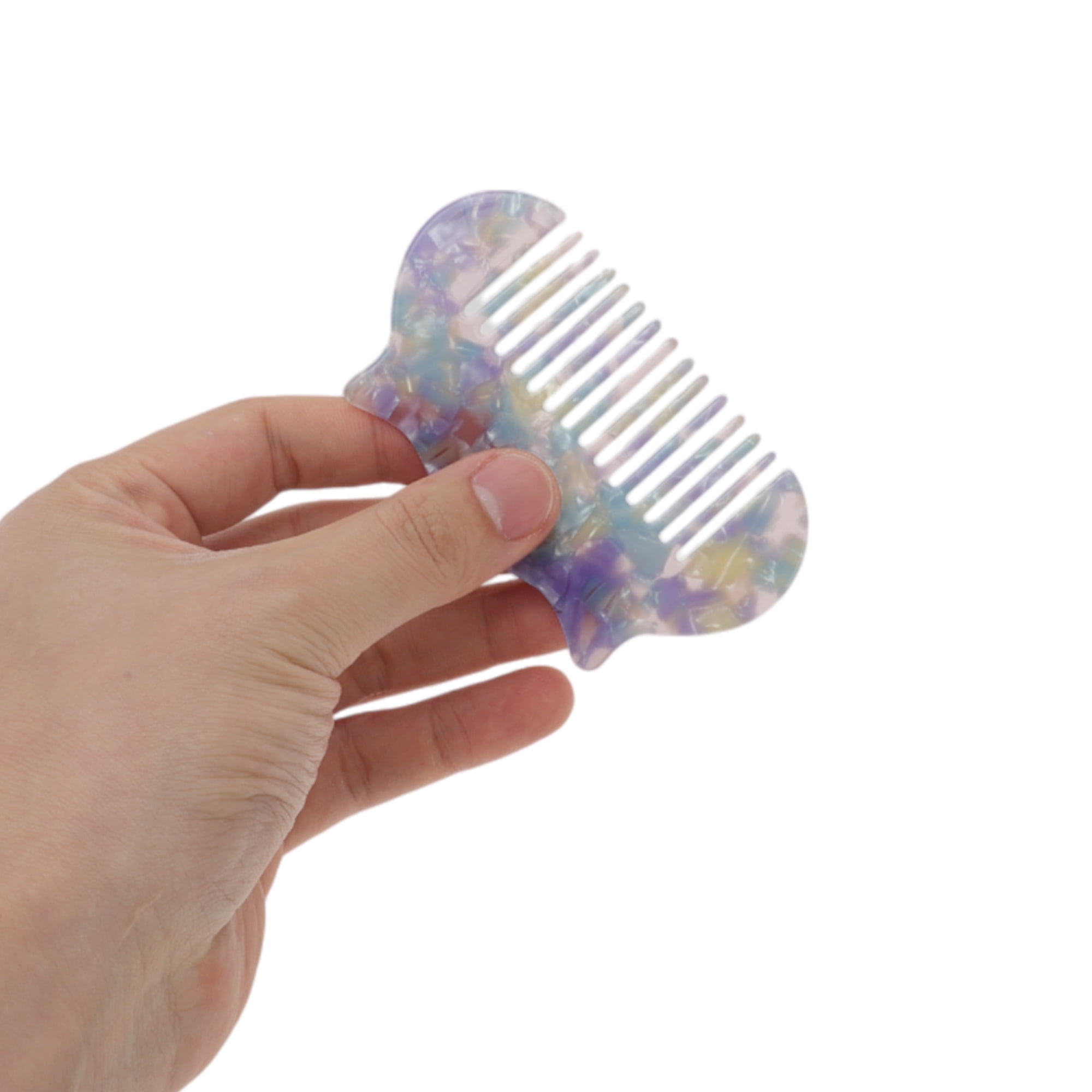 Unique Bargains 1 Pc Cute Durable Cat Hair Comb Designed for All Hair Types Purple