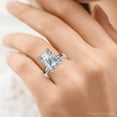 thumbnail image 6 of Pompeii 2.05Ct Emerald Cut Certified Diamond Hidden Petal Engagement Ring Gold Lab Grown, 6 of 7