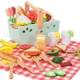 thumbnail image 2 of Juego de pícnic de madera KizKnows, 31 unidades, regalo para niños, 2 of 8