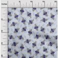 thumbnail image 2 of oneOone Cotton Cambric Grayish Purple Fabric Floral & Bee Dress Material Fabric Print Fabric By The Yard 56 Inch Wide, 2 of 6