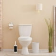 thumbnail image 6 of Bath Time Collection Toilet Brush and Holder - Decorative Black Plastic Bathroom Accessory, 6 of 7