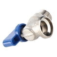 thumbnail image 1 of Water Valve, Quarter Turn Angle Stop Valve Simple  1/2 X 3/4 Inch Brass  for Toilet, 1 of 7