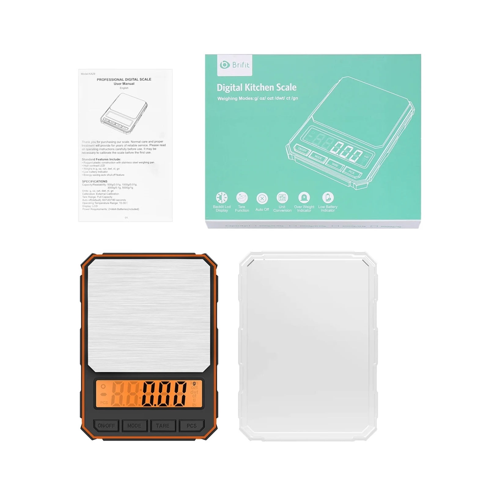 Kitchen Mini Scales 500*0.01g High Precision Digital Display Electric Scale For Jewelry Balance Kitchen Food Weighing ,Simple Operation