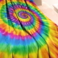 thumbnail image 3 of Rainbow Tie Dye Mandala Pattern Blanket,Comfortable Soft Lamb Wool Throw Blanket,All Season,Warm Lightweight Blankets for Sofa Bed Couch Living Room Chair,60"x80", 3 of 4