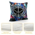 thumbnail image 4 of PRATYUS Boys Hockey Pillow Cover ,Retro Blue Abstract Geometric Stripe Reversible Throw Pillow Cover Case,Sport Theme Hockey Helmet Square Cushion Cover Set for Bedroom Living Room 20x20in, 4 of 5