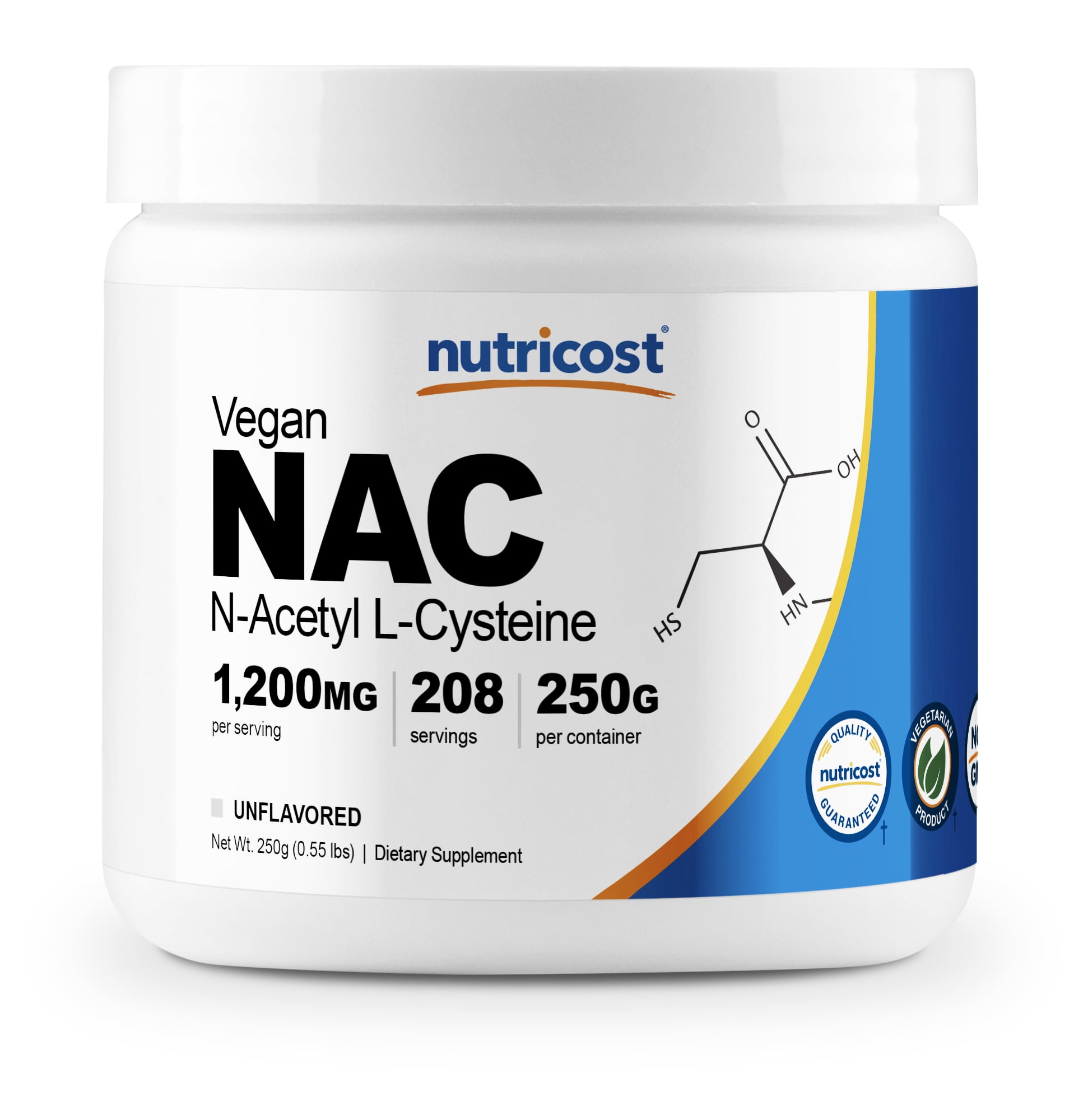 Nutricost N Acetyl L Cysteine NAC Powder, 12 Grams   Vegetarian ...