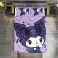 thumbnail image 6 of Kuromi Anime Cartoon Sheet Set 3 Piece Bedding Set Cute Christmas Bedroom Decor 90"x90", 6 of 6