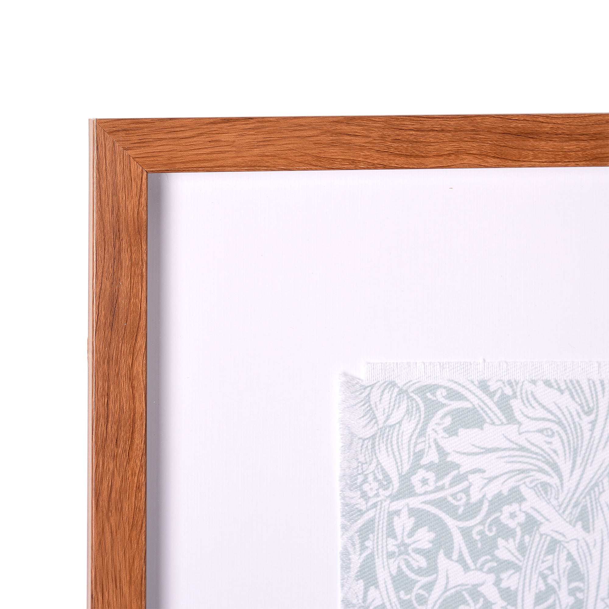 Home Decor Collection Green Printed Framed Floral Pattern on Linen Wall Art