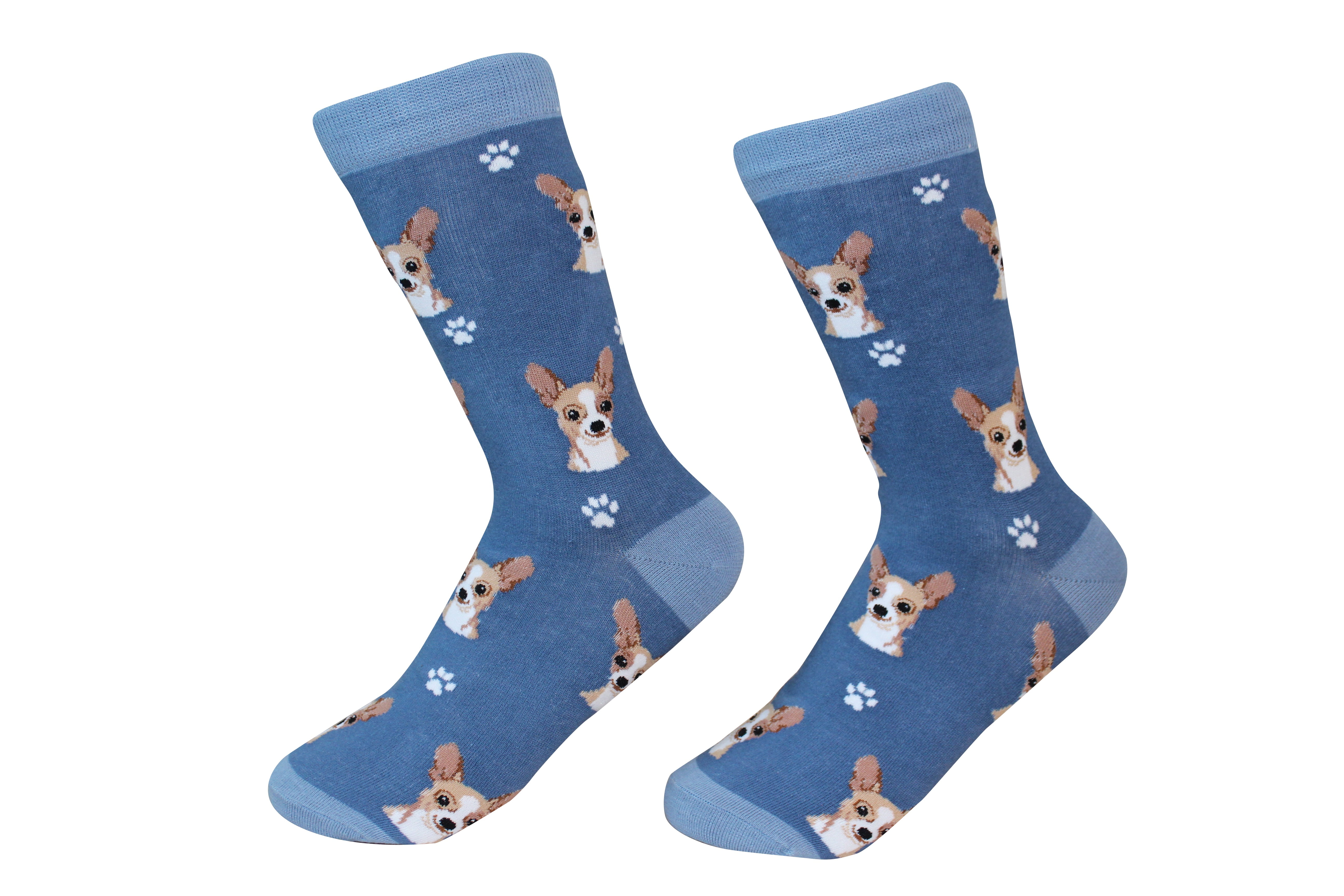 E&S Pets Fawn Chihuahua Dog Breed Socks Unisex Sock Daddy by E&S Pets