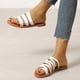 thumbnail image 4 of Zapatos de mujer Playa ligera Estilo romano Zapatillas de cuero con tiras Sandalias casuales de tacón plano Wmkox8yii  ytu2704, 4 of 6