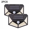 thumbnail image 1 of Luces solares impermeables para exteriores, lámpara de pared de 100 LED, Sensor de movimiento, luz de calle alimentada por energía Solar para jardín, porche, patio, garaje, 1 of 5