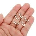 thumbnail image 4 of Letter Charm Pendants, 50 Pcs Character Alphabet Pendant Bulk DIY for Jewelry Making Bracelets, Silvery, C, 4 of 6