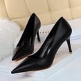 thumbnail image 3 of Zapatos de tacón alto para mujer, de estilo coreano, sencillos, versátiles, con punta estrecha, profesionales, ajustados, a la moda, 3 of 5