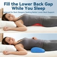 thumbnail image 4 of Lumbar Pillow for Sleeping, Adjustable Height Lower Back Support Pillow Waist Sciatic Pain Relief Cushion for Side & Back Sleepers, Ergonomic Bed Lumbar Support Pillow, 4 of 10