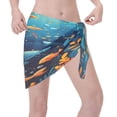 thumbnail image 2 of Zufioo Whimsical Underwater Fantasy Print Women's Beach Short Wrap Skirt, Short Quick-drying Wrap Skirt, Swimsuit Cover-up Sun Protection Cape, Suitable for Beach, Pool-One Size, 2 of 7