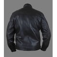 thumbnail image 5 of Noora Men’s Black leather jacket With zippers & Pocket |, 5 of 8