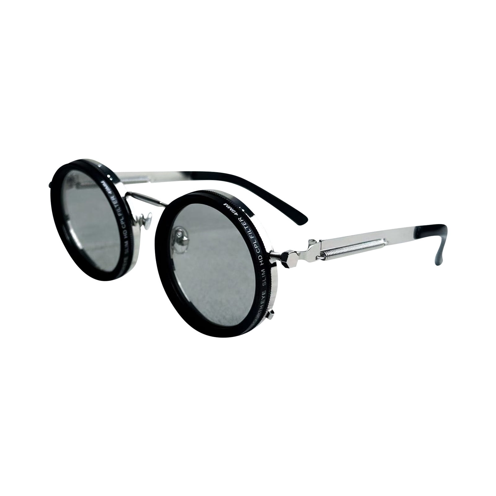 Adjustable Tint Sunglasses for Men, 1-9 Gears Polarized Round Lenses with ND Filter, Retro Beach Sunglasses for Outdoor Activities, Stylish & Functional Shade Glasses