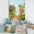 thumbnail image 2 of Designart 'Little House In The Blossoming Flowers Forest' Lake House Framed Canvas Wall Art Print, 2 of 5