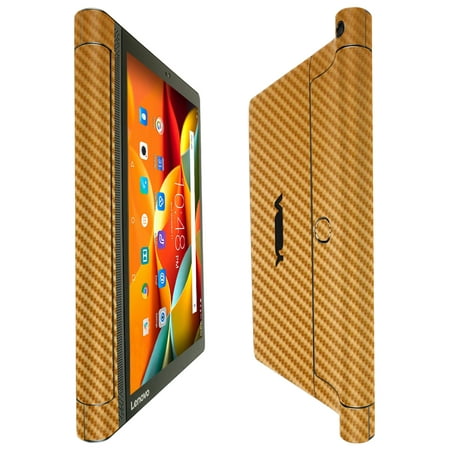 Skinomi TechSkin Gold Carbon Fiber & Screen Protector for Lenovo Yoga Tab 3 Plus