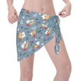 thumbnail image 2 of Wukai Surf Shark Women’s Short Sarongs Beach Wrap Bikini Bottom Short Skirt Chiffon Scarf for Swimwear, 2 of 4