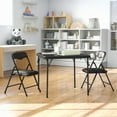 thumbnail image 3 of (2 pack) Flash Furniture Kids 3-Piece Folding Square Activity Table and Chairs Set, Black, 3 of 15