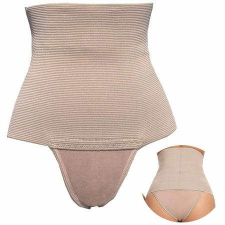 BIMEI High Rise Camel Toe Shapewear for Women Tummy Control Panty Avoid Camel Toe Concealer Pad Panty Invisible Guard Brief Underwear Beige S