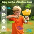 thumbnail image 4 of HiberyHom Outside Toys for Kids Ages 4-8, Flying Disc Launcher Toys 2 Pack, Manual Capture Catching Outdoor Games, Chasing Toy for Boys & Girls, Fun Family Yard Games, 4 of 6