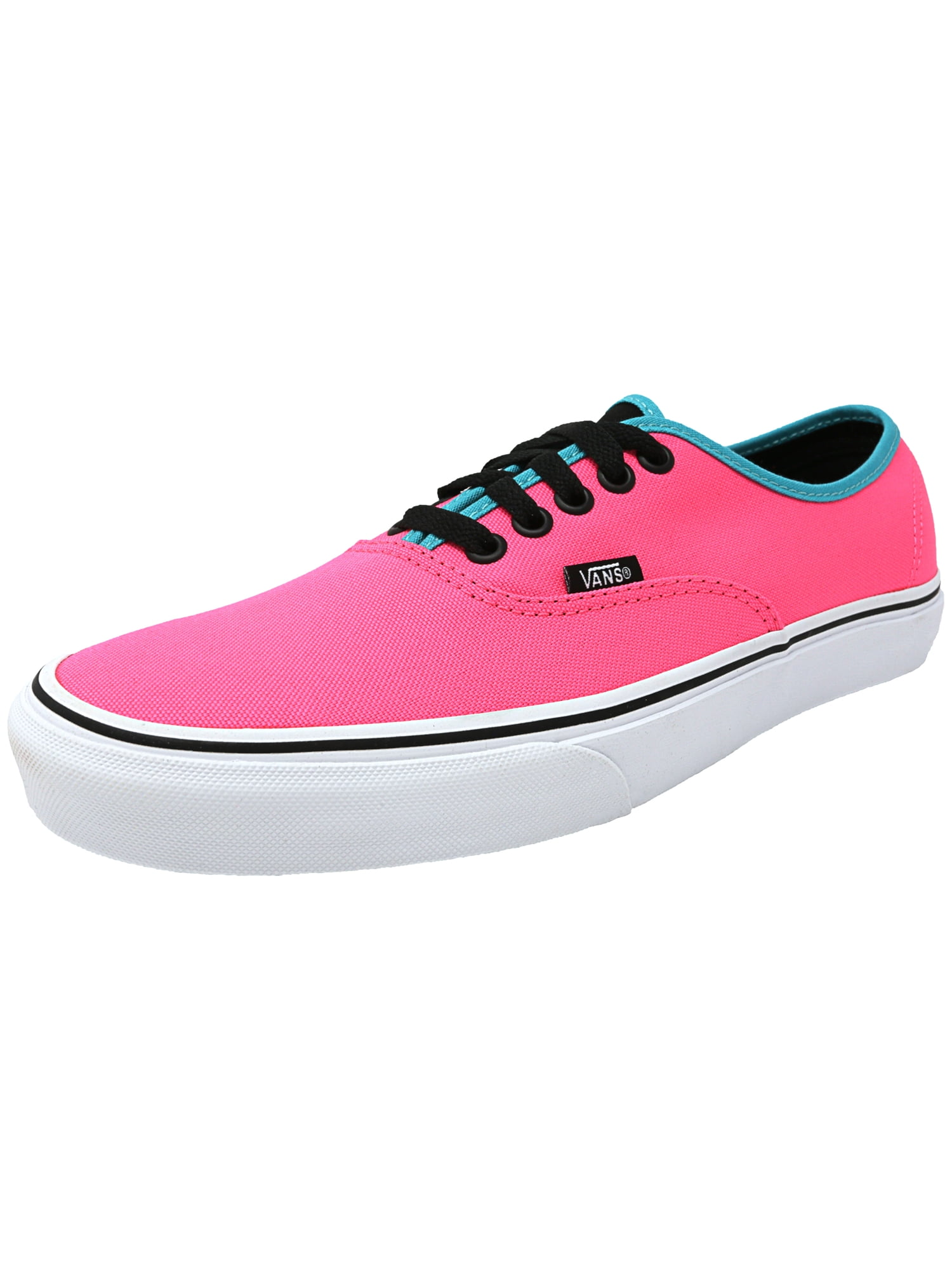 Para exponer mármol Enlace Vans Authentic Brite Neon Pink / Black Ankle-High Canvas Skateboarding Shoe  - 12M 10.5M - Walmart.com