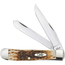 Case Amber Bone CV Trapper Pocket Knife