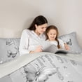 thumbnail image 5 of Castle Fairy Grey Floral Butterflies Bedding Comforter Set 2pcs for Kids Children Teens,Dreamy Princess Twin Comforter Sets Microfiber,Crystal Bling Glitter Splash Breathable Bedding Set, 5 of 7