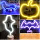 thumbnail image 5 of Luces de estilo neón, regalo de Navidad, flamenco, unicornio, arcoíris, luz de noche USB, LED neón, material duradero, diseño festivo, fácil instalación, 5 of 5