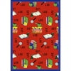 Kid Essentials - Language & Literacy Bookworm (Spanish), 10'9" x 13'2", Red