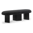 thumbnail image 1 of Meridian Furniture Wilshire Black Boucle Fabric Bench, 1 of 15