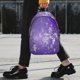 thumbnail image 2 of Easygdp Snowfall Sky White Purple Mochila Ligera de 15 Pulgadas para Estudiantes, Mochila Cómoda para la Escuela y Viajes, Correas Ajustables, 2 of 6