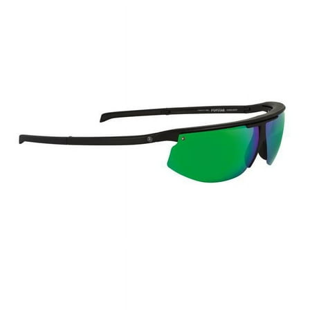 Popticals Popstar Polarized Sunglasses, Black Matte & Gray Polarized Green Mirror