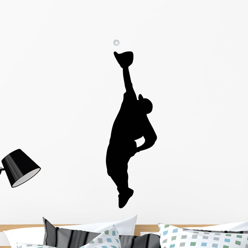 Car Tablet Vinyl Decal Sports Silhouette Baseball Catcher Side Version 3 