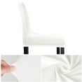 thumbnail image 4 of PiccoCasa Stretch Spandex Bar Stool Cover for Short Back Chair Snow White 1, 4 of 7