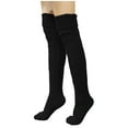 thumbnail image 2 of Outfmvch Women Crew Socks Calf Socks for Women Woman Socks Plus Size Compression Socks Running Socks Warm Socks for Women Women's Athletic Socks Black One Size, 2 of 4
