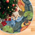 thumbnail image 5 of FMSHPON Watercolor Goldfishes Xmas Christmas Tree Skirt Stand Mat for Holiday Party Decoration Indoor Outdoor 36 inches, 5 of 6