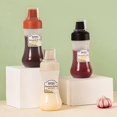 thumbnail image 2 of 3pcs Kitchen with dust cover squeeze sauce bottle salad dressing ketchup seasoning squeeze sauce bottle, 2 of 5